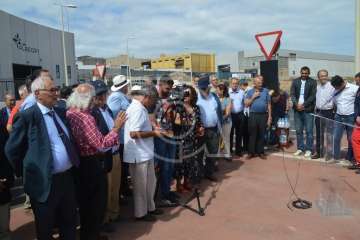 Descubrimiento de la placa de la calle que lleva el nombre de Sebastián Grisaleña (Foto TA)